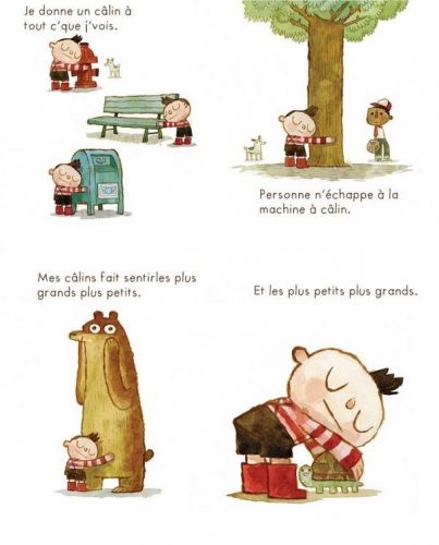 La machine à câlins, scott campbell, little urban, calin, bisou, enfant, carnet de lecture, bande dessinée, dessin, blog littéraire